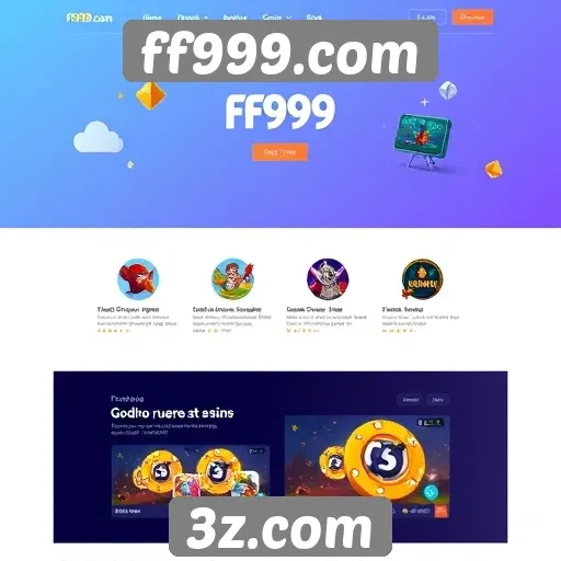 Navegação e design do site ff999.com